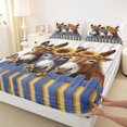 thumbnail image 3 of Castle Fairy Farmhouse Animal Donkey Full Size Sheets 4-Piece for Female Men Women,Sunflower Butterflies Breathable Bed Sheets,Lodge Cabin Lightweight Sheet Sets,Luxury Bedroom Decor, 3 of 7