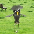 thumbnail image 4 of Flapping Metal Brown Gray Owl Yard Stake Rocking Wind Whirly-Gig Garden Art, 4 of 5