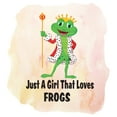 thumbnail image 2 of Watercolor Decal Just A Girl That Loves Frogs Bedroom Wall Decal for Children Pink Watercolor Paint Background Design Cute Themed Room Décor - Size: 36 In x 40 In, 2 of 5