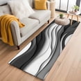 thumbnail image 2 of Black Grey Ombre Runner Rug 2x6 FT, Non Slip Hallway Carpet, Moire Modern Aesthetics Geometric Abstract Washable Floor Carpet Throw Runner Carpet Long Rug for Entryway Kitchen Bedside Sliding Door, 2 of 9