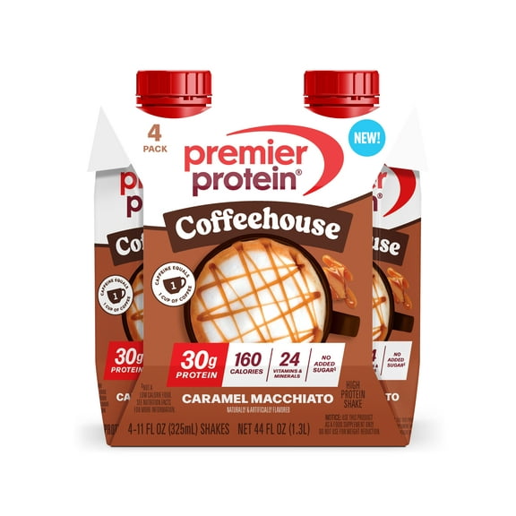 Premier Protein Shake, Coffeehouse Caramel Machiatto, 30g Protein, 11 Fl Oz, 4 Ct