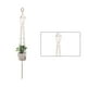 thumbnail image 1 of Yuarrent Cestas colgantes 100 hechas a mano, soporte para plantas, macramé, colgador de plantas, maceta para colgar en la pared interior, soporte para Jardín y Patio No.33 Yuarrent HA001777-33, 1 of 1
