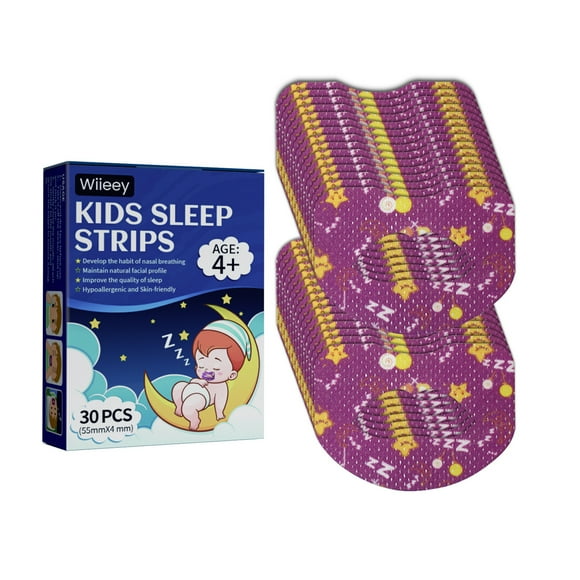 Wiieey 30Pcs Sleep Strips Nasal Breathing Hypoallergenic Skin-friendly Mild Peeling Correct Mouth Breathing 30Pcs