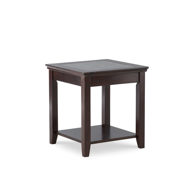 Linon Table d'Appoint en Bois Largo Noyer Foncé