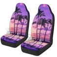 thumbnail image 4 of Jeiento Hawaii Palm Tree Car Seat Covers for Women Men Waterproof Front Seat Covers for Cars, Trucks, Sedans, Van Purple Automobile Accessory, 4 of 7