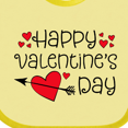 thumbnail image 4 of Inktastic Happy Valentines Day Red Hearts and Arrow Boys or Girls Baby Bib, 4 of 4