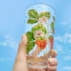 thumbnail image 4 of Vaso de cristal con bordes dorados y dibujos hechos a mano, vaso pintado para niños, juego de pigmentos lavables, vaso decorativo para agua (360 ml), 4 of 5