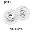 thumbnail image 1 of BUYISI Blend Seamlessly Invisible Exquisite Buckles Pairs Sewing Snap Buttons 24L=15.0Mm, 1 of 5