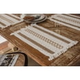 thumbnail image 3 of Tassels Boho Placemats Set of 2, Macrame Place Mats Burlap Splicing Woven Rectangular Table Mats, Farmhouse Table Decor for Rustic Wedding Bridal Shower, 12x20 Inches, 3 of 3