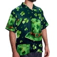thumbnail image 2 of Saint Patrick's Day Men's Short Sleeve Poplin Shirts with Spread Collar Tops, Casual Printed Button Down Short Summer Beach Shirts for Men and Women, 2 of 6