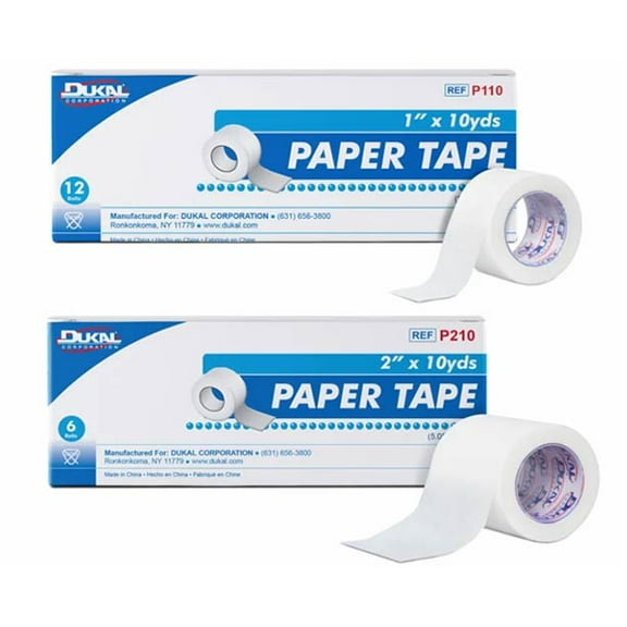 Dukal Surgical Paper Tape - 1 inch x 10 yards, 12/Box