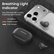 TOZO A1 Mini Wireless Earbuds Bluetooth Headphones, 32H, AI Noise Cancelling Mic, Stereo Bass, Clear Calls, Lightweight IPX5 Waterproof, App 32EQ, Black