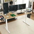 thumbnail image 4 of Standing Desk Adjustable Height Sit Stand Home Office Desk with Splice Board, 4 of 5