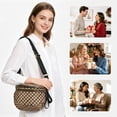 thumbnail image 6 of WANDF Bum Bags for Women,Fanny Pack Crossbody Bags,Trendy Crescent Shoulder Bags for Ladies,Sling Bag Half Moon Purse Belt Bag with Adjustable Strap(Brown Grid), 6 of 7