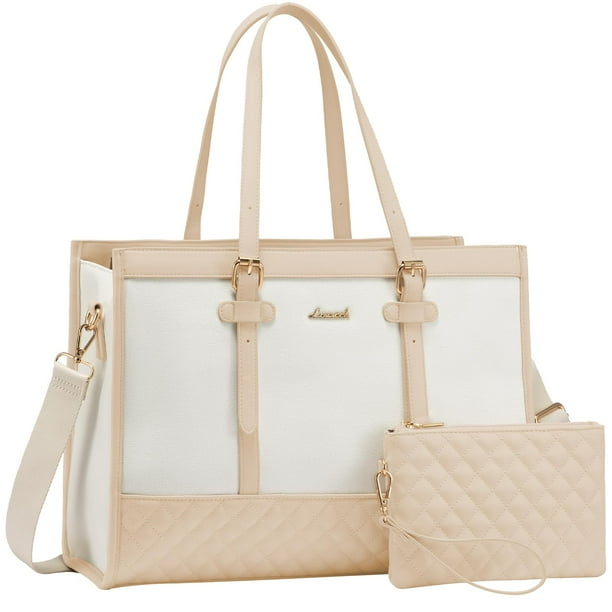 Portátil LOVEVOOK para mujer, bolsa de lona de 15.6 pulgadas con monedero
