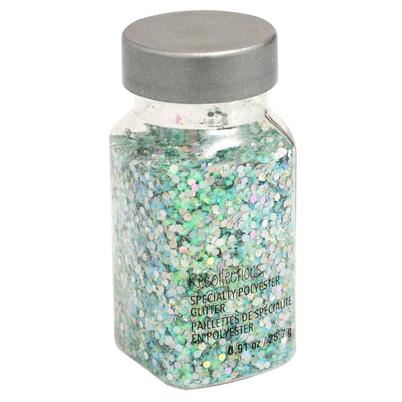 12 Pack: Specialty Polyester Mint & Gold Glitter by Recollections