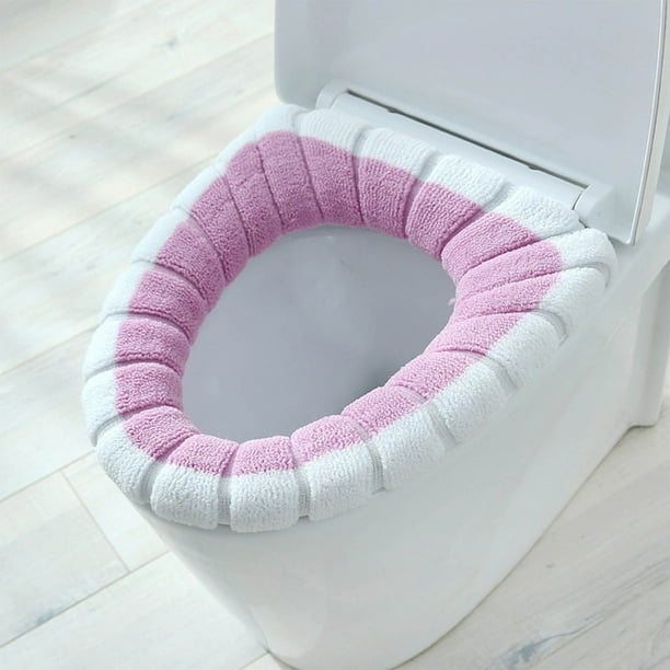 Cubierta para Asiento de Inodoro, Protector Acolchado y Calefactable, Calentador Suave de Tejido, con Diseño Lavable, 42x37 cm, para Confort en el Baño durante el Invierno.