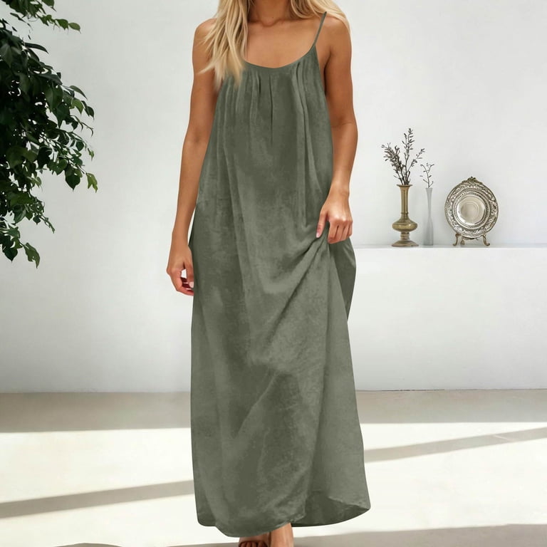 slim fit dress slacks Iona Cowl-Neck Backless Mini Dress in Olive Green