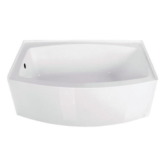 60 in. Acrylic Alcove Tub with Left Hand Drain Hole, White