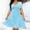 c01Blue, variant on JGGSPWM (XL-5XL) Womens Plus Size Summer Dresses Tiered Square Neck Short Sleeve Smocked A Line Ruffle Layered Swing Short Mini Dress Black XL