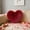 Wine, variant on Tuscom Faux Fur Heart Shaped Pillow - Imitation Fox Fur Plush Throw Pillow for Couch, Wedding Gift, Valentine's Day Present, Soft Long Hair Heart Cushion for Sofa and Home Decoration, 15.74x11.81in