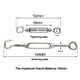 thumbnail image 3 of Pcs Wire Tensioner M4 Stainless Steel Adjustable Turnbuckle Hook And Eye Set Heavy Duty, 3 of 5