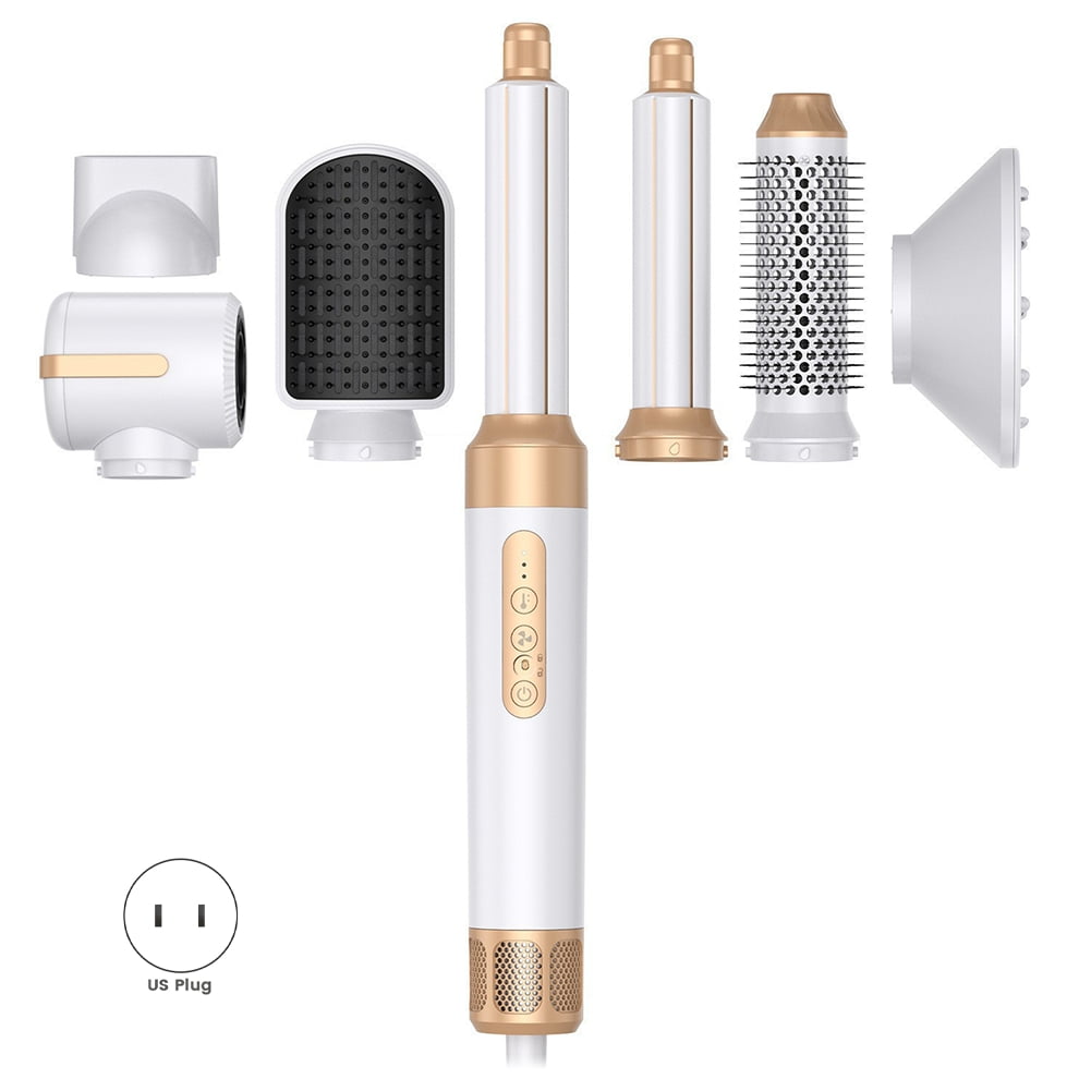 7 in 1 Multifunctional Styler Curler Automatic Curling Hair Dryer 1400W Powerful Hair Straightener Set US Plug