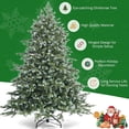 thumbnail image 4 of Goplus 6FT Artificial Christmas Tree, Unlit Hinged Xmas Spruce Tree w/ 892 Mixed PE & PVC Branch Tips, Metal Stand, Wintry Indoor Decoration for Holiday Festival, 4 of 8