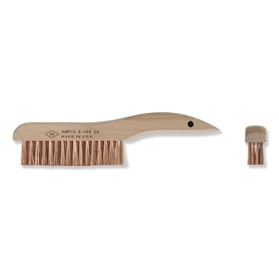 Scratch Brush, 7-7/8 in L, 3 X 7 Rows, Wood Toothbrush Style Handle | Bundle of 2 Each