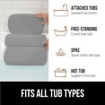 thumbnail image 3 of GORILLA GRIP Bath Pillows for Tub, Waterproof Bathtub Pillows, Cushioned Headrest, 3 Panel, Gray, 3 of 10