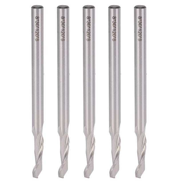 Fraise à Flûte Unique, Fraiseuse CNC Durable 5 Pcs pour Machine de Fraisage CNC pour Machine de Menuiserie Outil pour Machine de Fraisage CNC Centre de Traitement