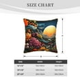 thumbnail image 4 of Xecao Sunset Floral Fantasy Landscape Print Soft Velvet Decorative Throw Pillow Covers, Square Cushion Cases for Bed, Sofa, Living Room, Car, and Indoor Outdoor Use-16"x16", 4 of 8