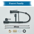 thumbnail image 4 of Black Single Handle Kitchen Sink Faucet Single Hole Stainless SteelMixer Tap, 4 of 6