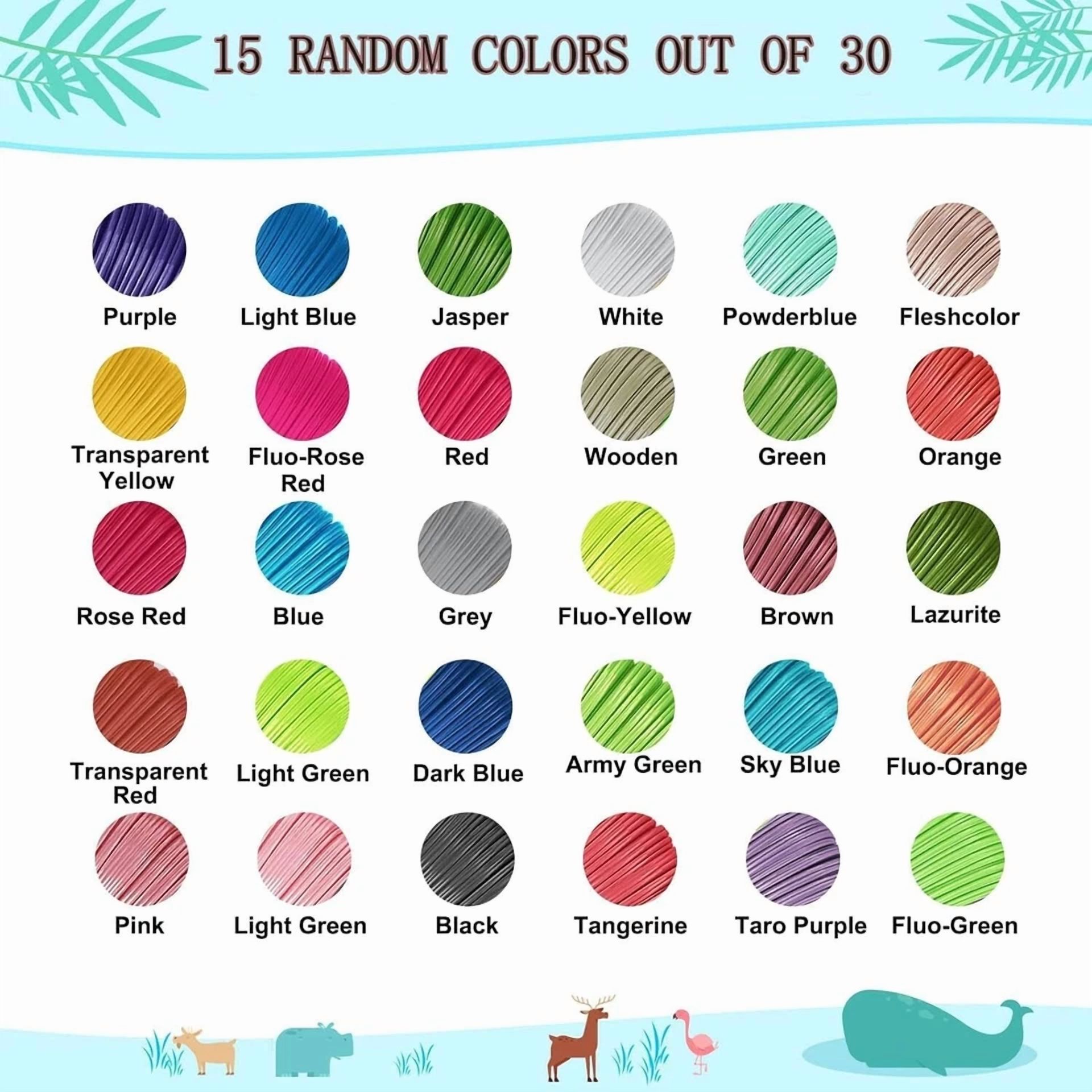 BUTTERFLY- 3D Pen Filament Refills, Random 15 Colors 1.75Mm Pla 3D Pencil Printing Threads,
