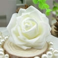 thumbnail image 5 of 50pcs Diameter 6cm Cheap PE Foam Rose Head beauty Wedding Valentine's Day Gift Wedding Bouquet Home Decoration Hand Flower Art milk white 1pcs, 5 of 5