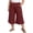 Red, variant on Plus Size Women's Casual Baggy High Waisted Wide Leg Pants Breathable