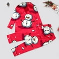 thumbnail image 4 of Christmas Matching Pajamas for Family Cute Christmas Santa Claus Printed Silk Pajamas for Family Button Down New Year Loungewear for Couple Christmas Family Gifts Kids, 4 of 8