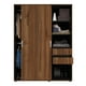 thumbnail image 1 of Ropero Closet Armario Puertas Corredizas Berlín 150cm Color Gales Wengue marron claro, 1 of 10
