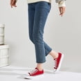 thumbnail image 6 of Women's and men's Classic Fashion White Low-Top Sneakers - Comfortable Lace-Up Canvas Shoes, 6 of 13