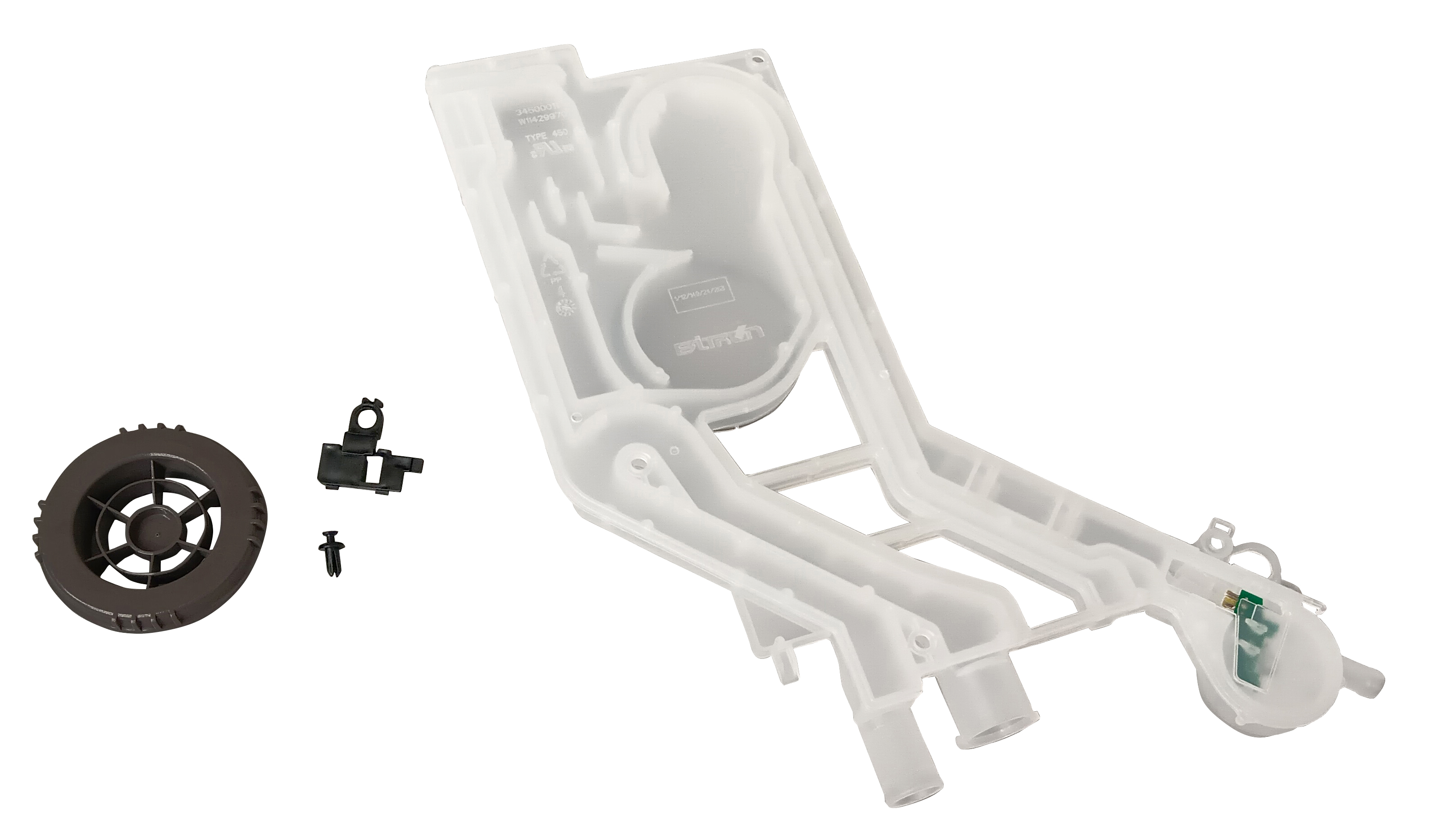 Whirlpool WPLW11535094 Dishwasher Weld Water Inlet Assembly with Tabs