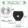 thumbnail image 2 of Ghost Pocket Hug Token Long Distance Relationship Keepsake Engraved Stainless Steel Double Sided Pocket Token Coin with PU Leather Keychains for Friends Family Inspirational Gift 1.2Inch, 2 of 7
