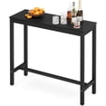 thumbnail image 2 of Dycanpo 45" Acacia Wood Black Bar Table - Rectangular Counter Height Pub Table for Indoor Use, Black, 2 of 7
