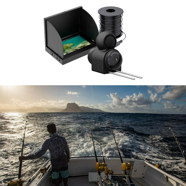 Cámara de pesca submarina con pantalla de 4,3 pulgadas y equipo de pesca con visión nocturna de 220 grados. Sonda de 20 m