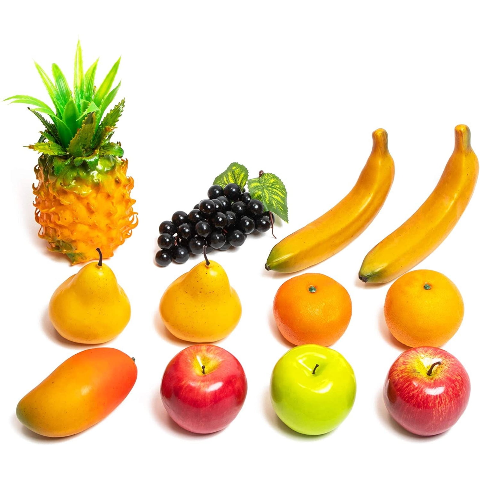 12Pcs/Set Lifelike Plastic Fruit Model Kitchen Realistic Fake Food Display Decor 