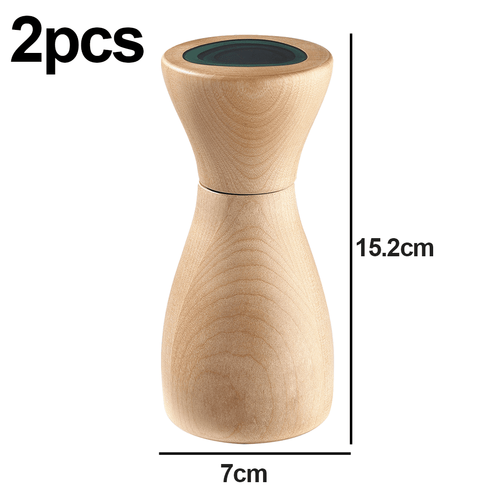 Wooden Manual Spice Mill for Freshly Ground Peppercorns Ceramic Core Kitchen Pepper Grinder