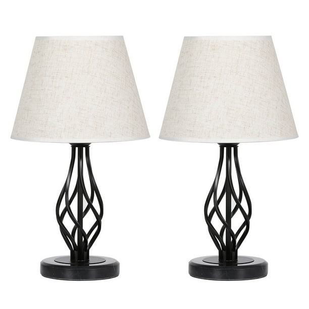 Bedside Table Lamps Set of 2 Vintage Nightstand Lamps for Bedroom,Ideal