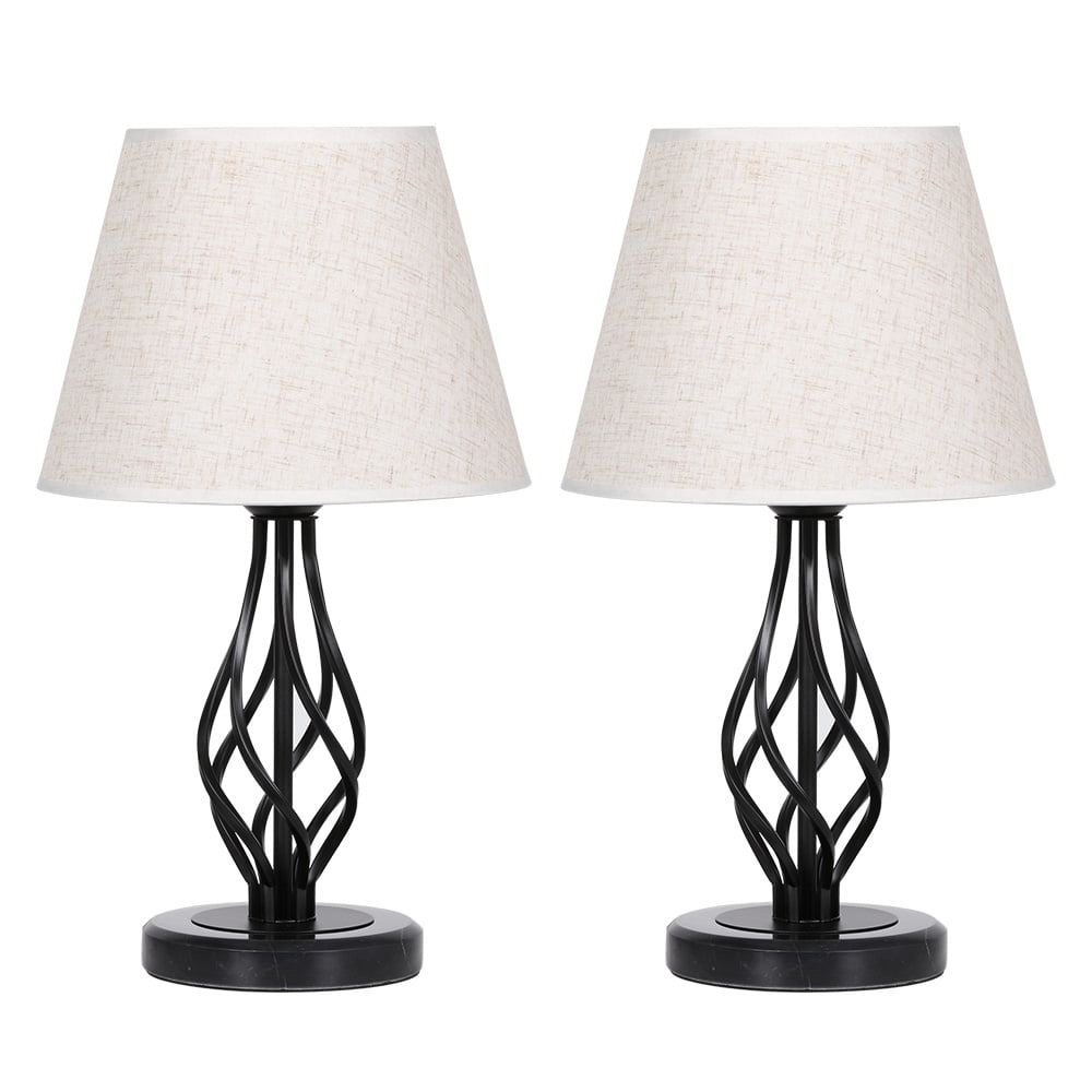 Bedside Table Lamps Set of 2 Vintage Nightstand Lamps for Bedroom,Ideal