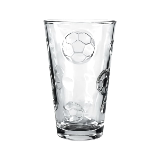 Vaso Futbol de Vidrio 416 ml 6 Piezas