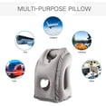 thumbnail image 5 of Inflatable Travel Pillows for Airplane, Blow Up Neck Pillow for Sleeping, Travel Essentials for Long Flight Support Head, Neck and Lumbar, Used for Car/Bus/Train/Office Rest, Adults Kids-Grey, 5 of 9