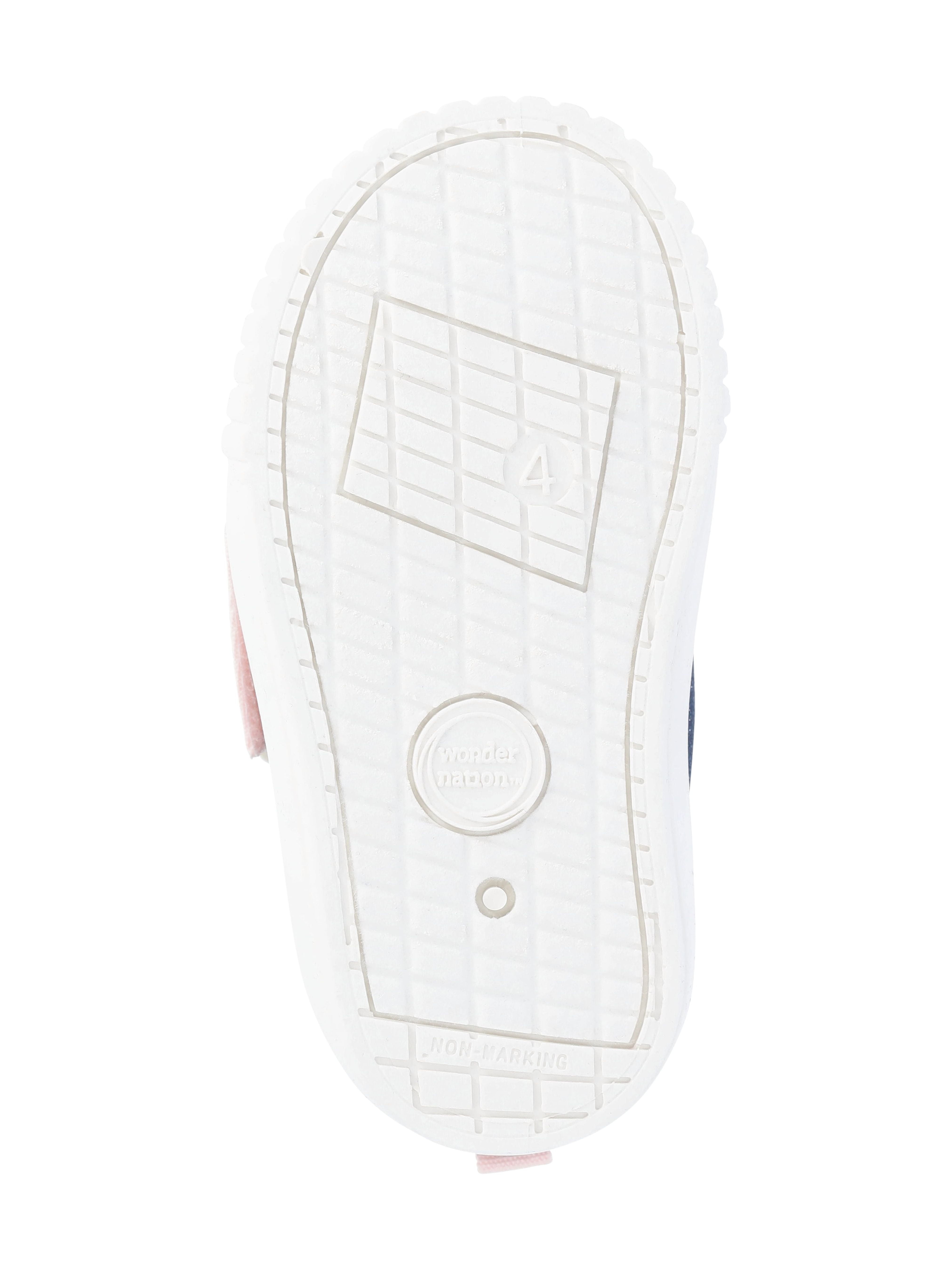 Wonder Nation Baby Girls Two Strap Bump Toe Sneakers